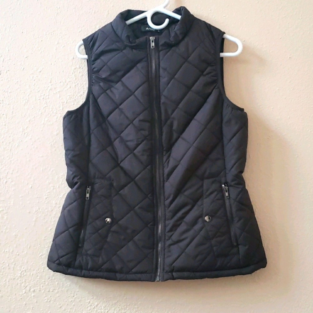 Brown Sleeveless bubble jacket